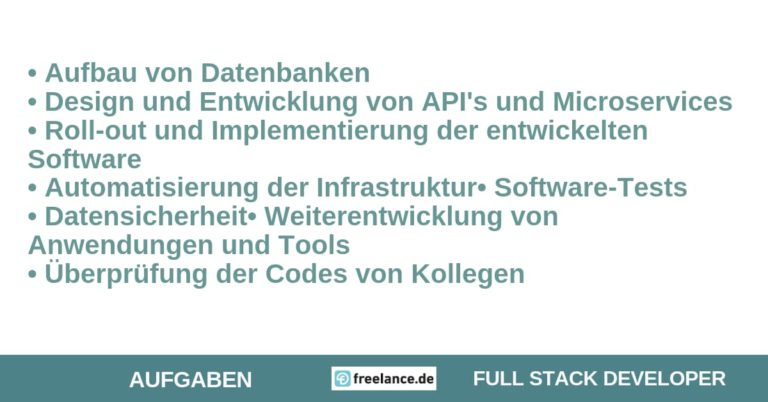 Was Macht Ein Full Stack Developer