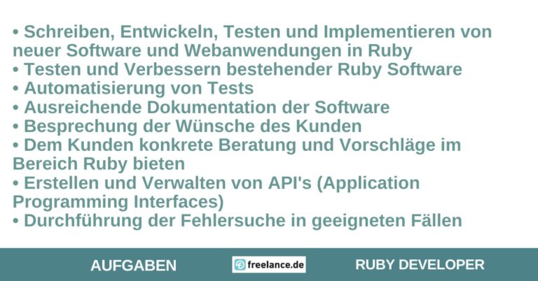 Aufgaben Ruby Developer