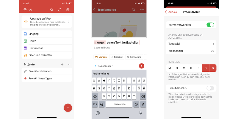 Zeitmanagement App Todoist