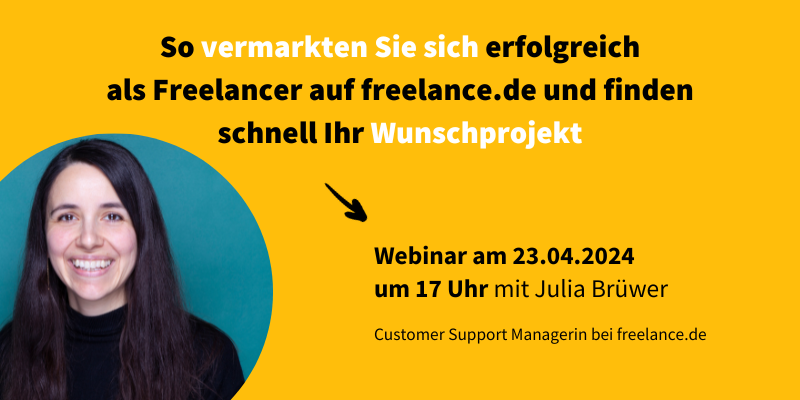 Webinar Julia freelance.de
